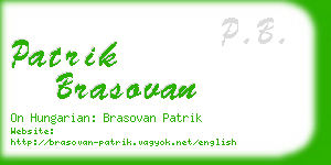 patrik brasovan business card